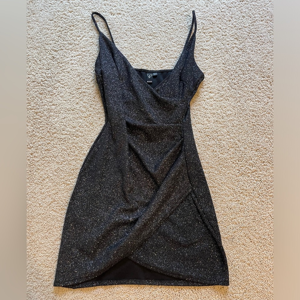 Black sparkly, Windsor mini dress